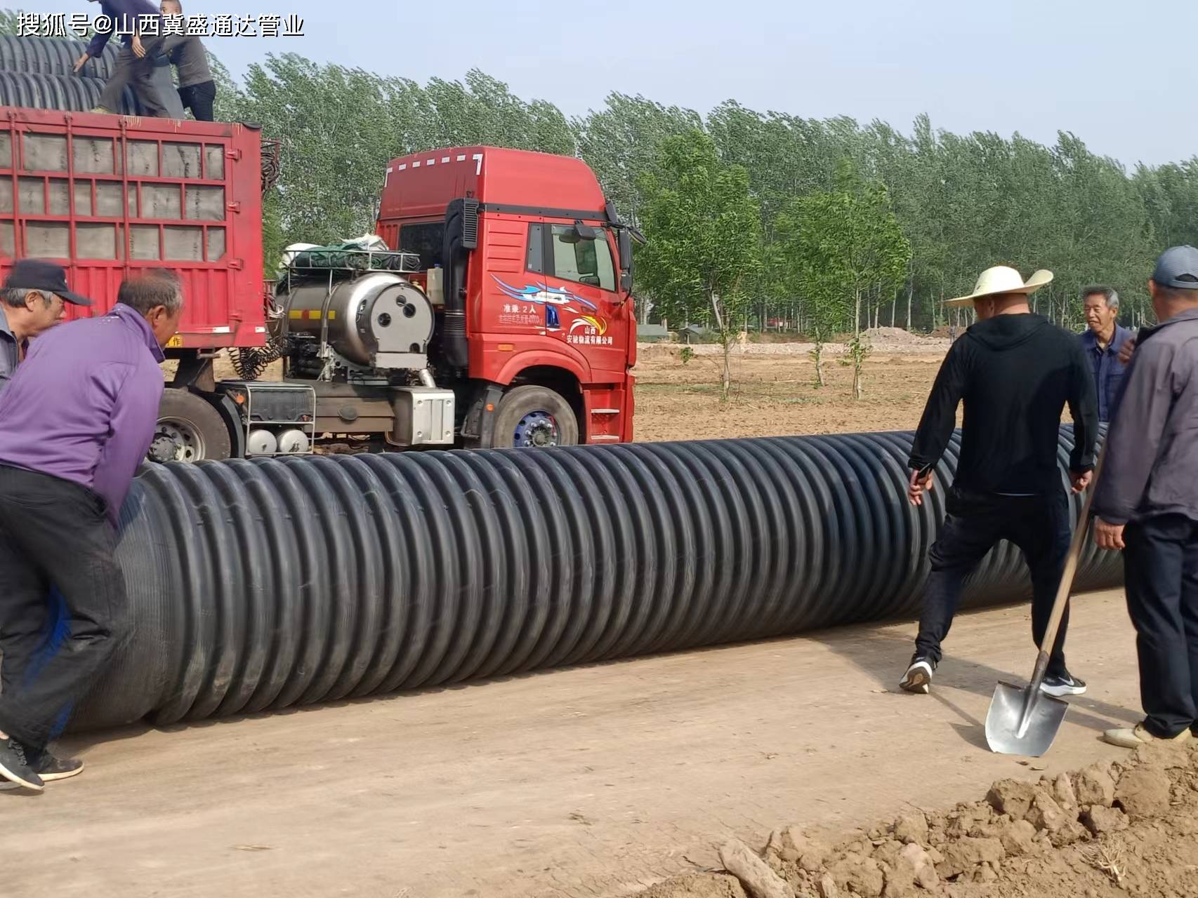 山西冀盛通达关于800波纹管的实拍图片,山西各波纹管工地800波纹管施
