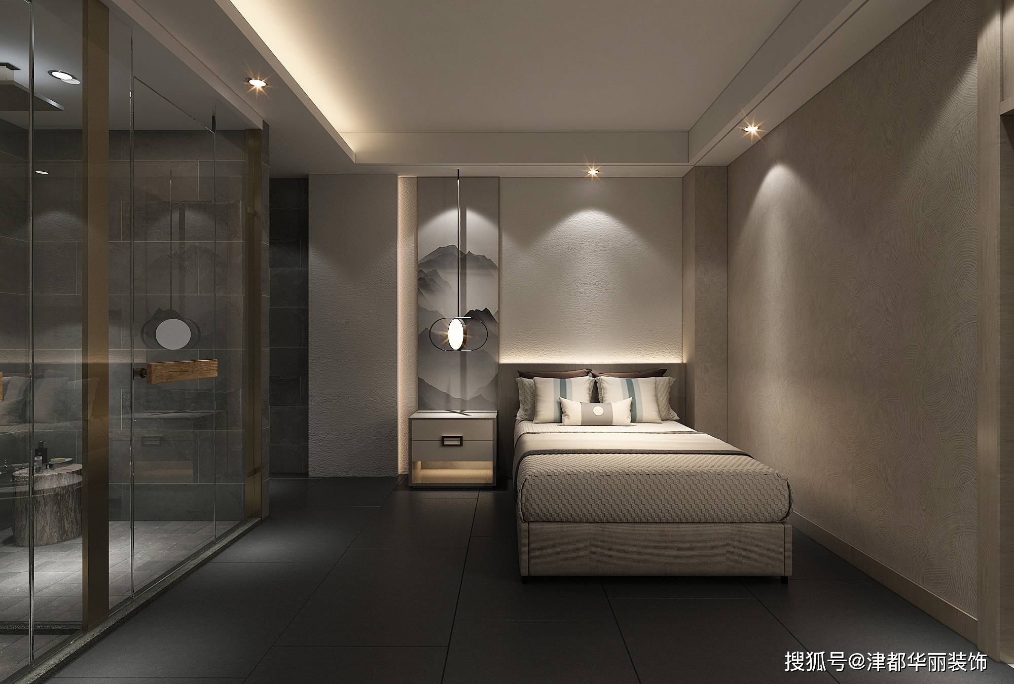 银川装修公司|津都华丽|银川金港湾足浴店装修设计方案鉴赏_包间_灯光