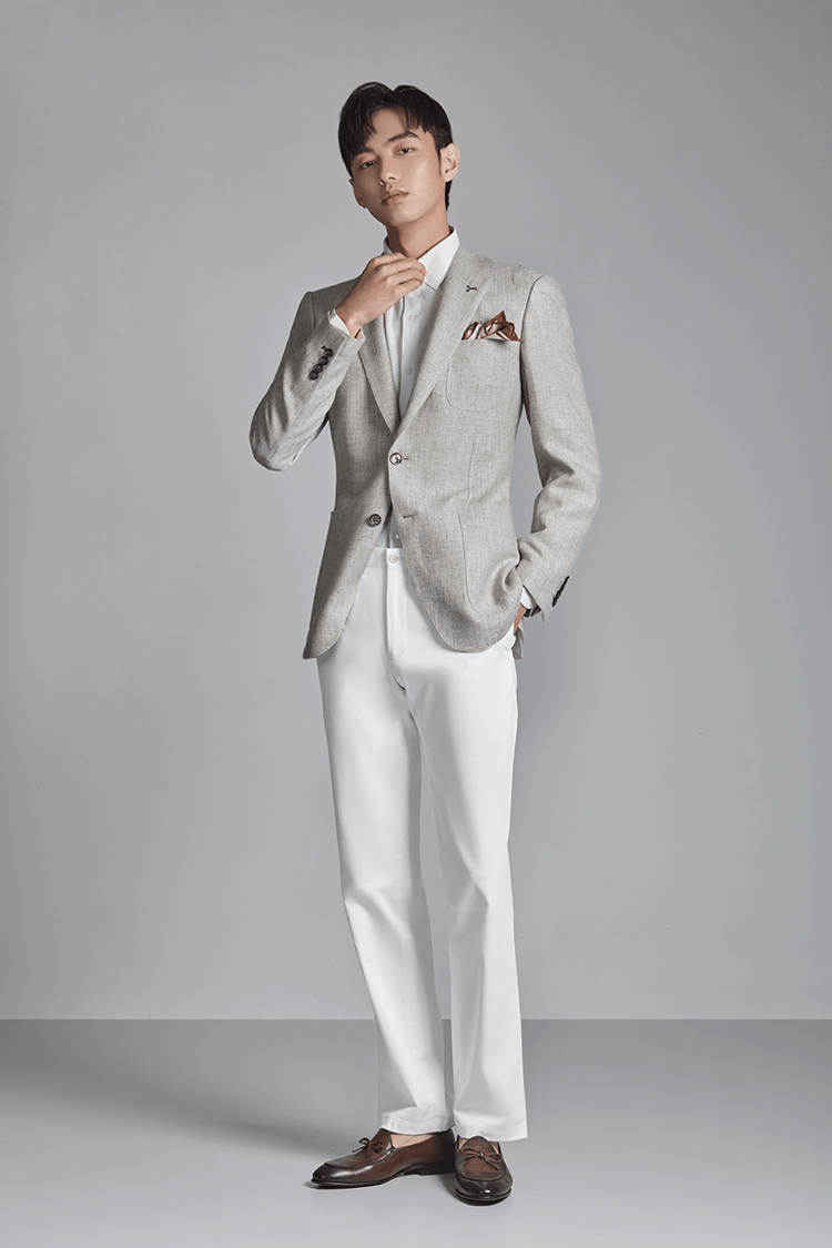 凯门定制:春夏亚麻西装推荐_皱褶_面料_时尚