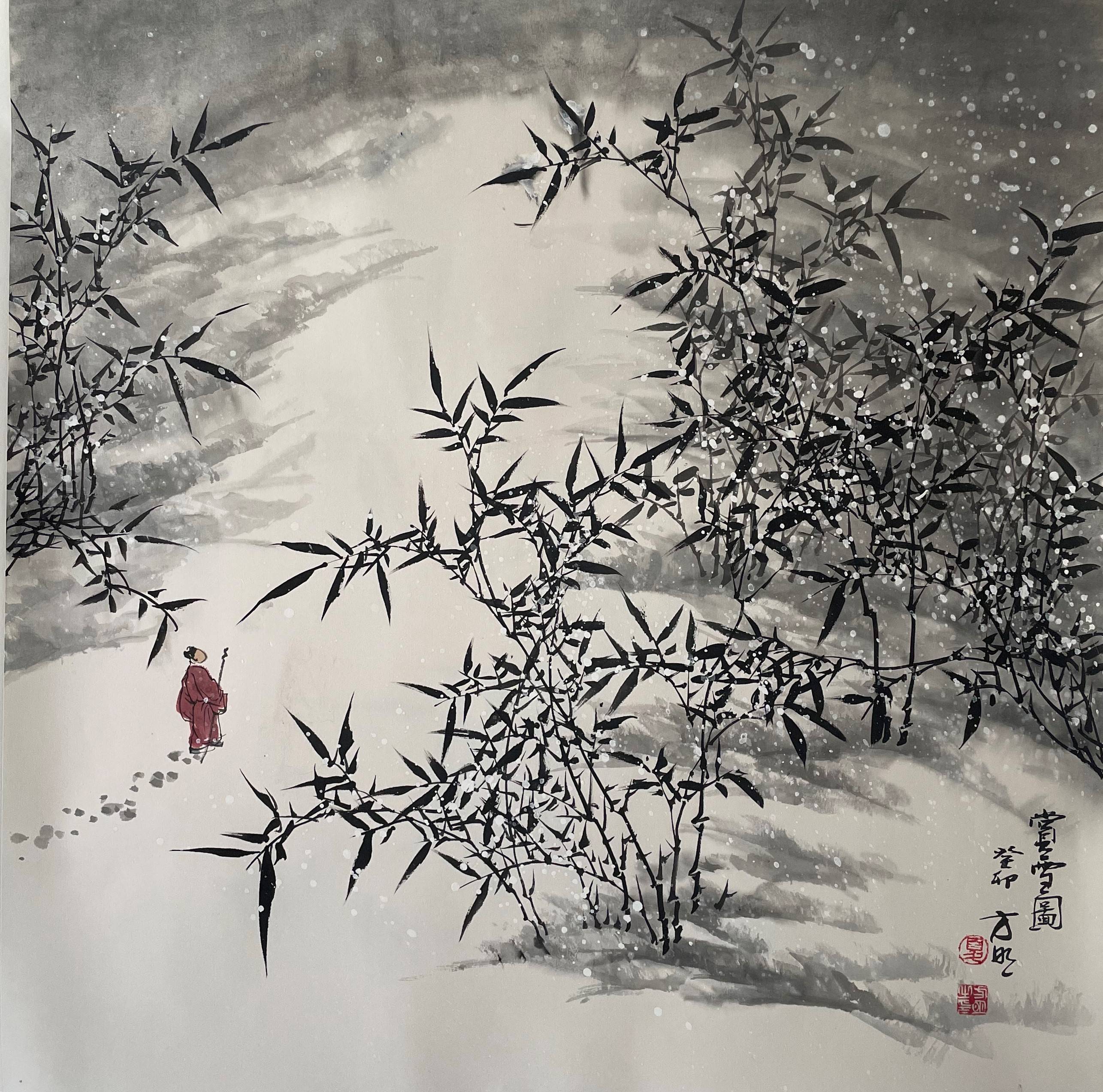 借古开今当代画竹高手 ——夏方明竹林山水画艺术欣赏