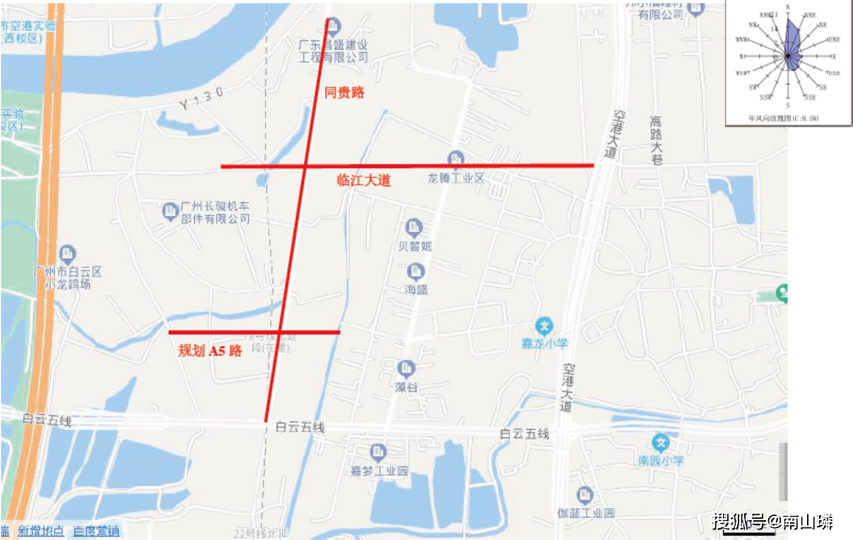 白云区将建设临江大道,同贵路,规划a5路,总投资4.