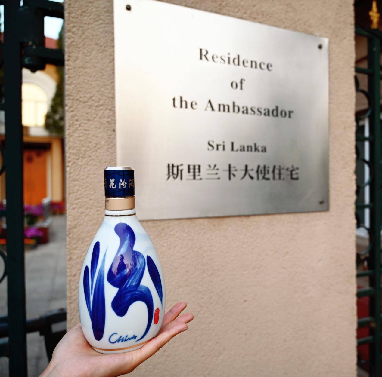 青花汾酒香飘斯里兰卡驻华大使馆 一起探索茶酒文化的魅力