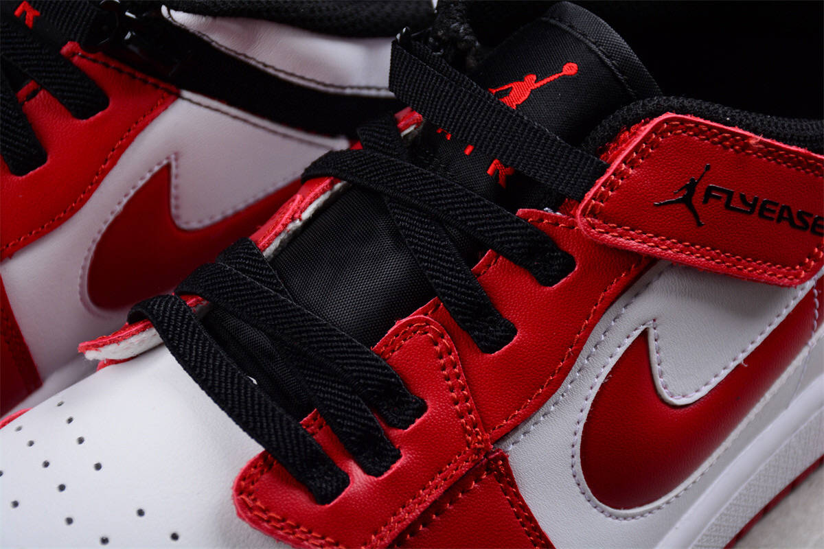 乔丹air jordan 1 low flyease gym red aj1 芝加哥红运动鞋_白红