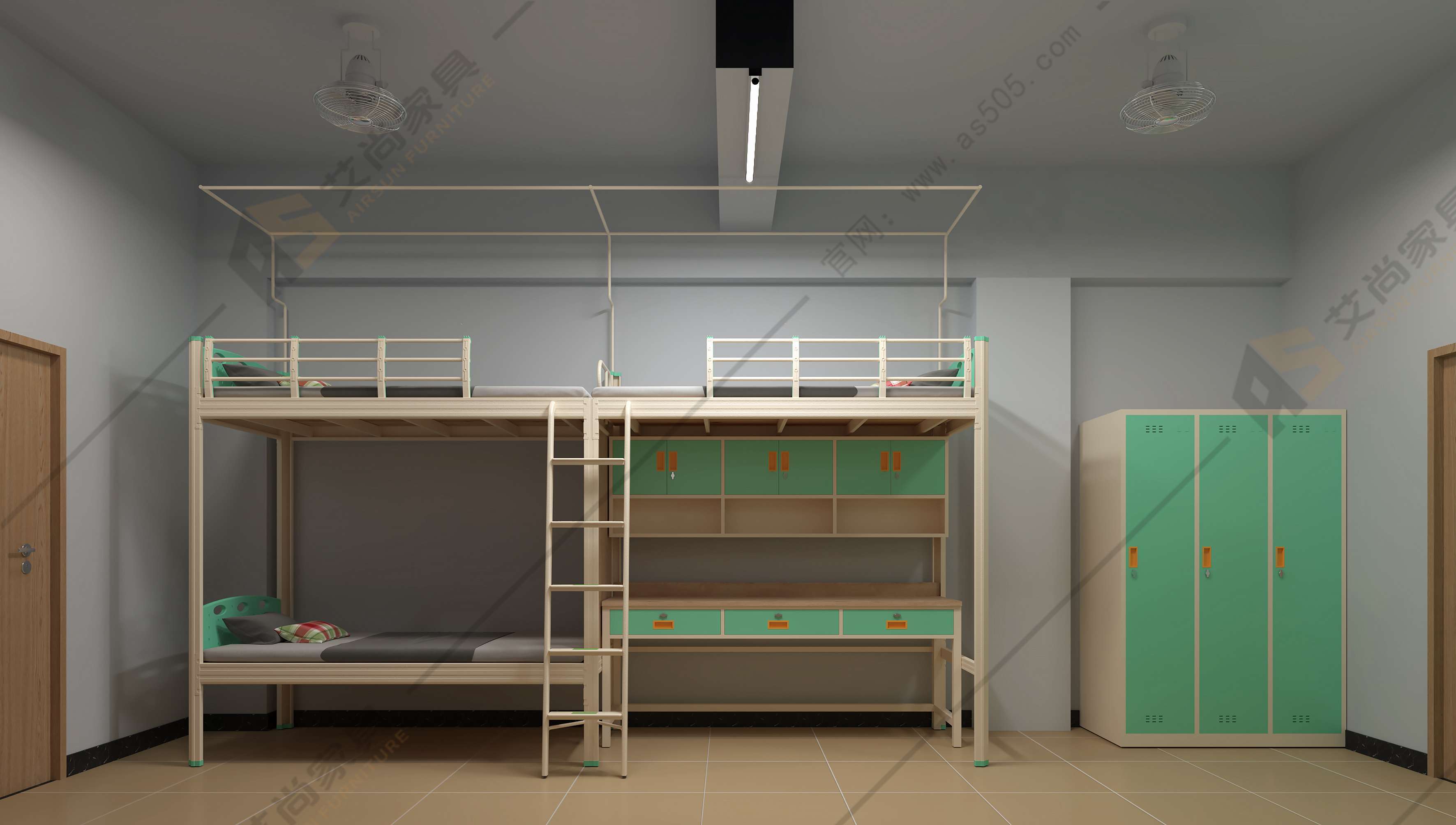 员工宿舍公寓床客户案例,选择艾尚,您用的放心!_方案_设计_连体