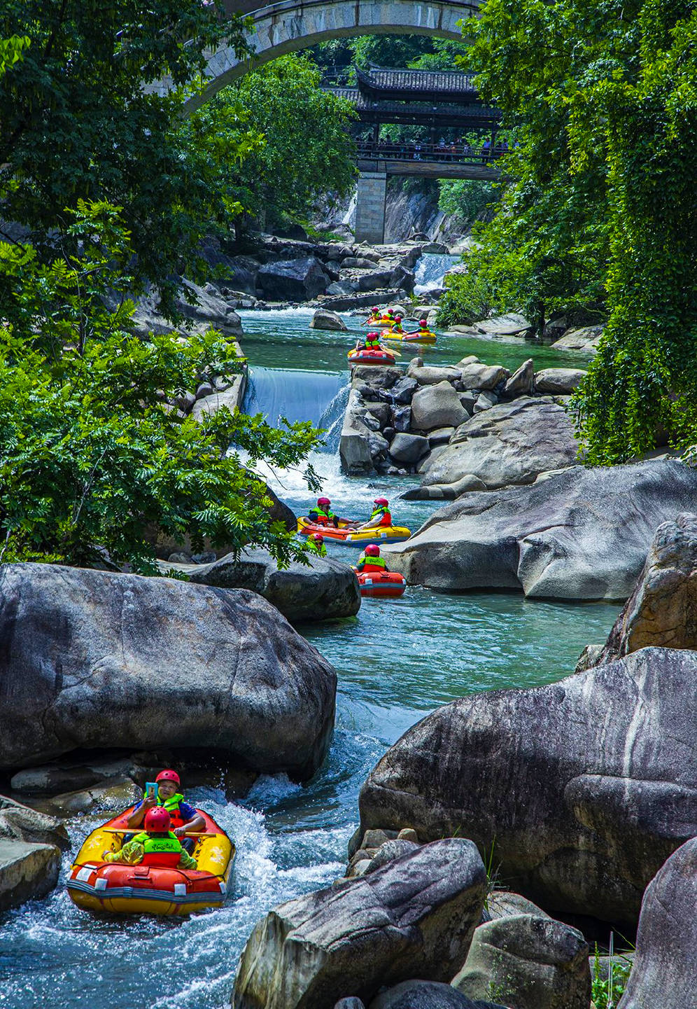 望仙谷漂流:青春没有售价,漂流就在当下!_河道_落差_泉水
