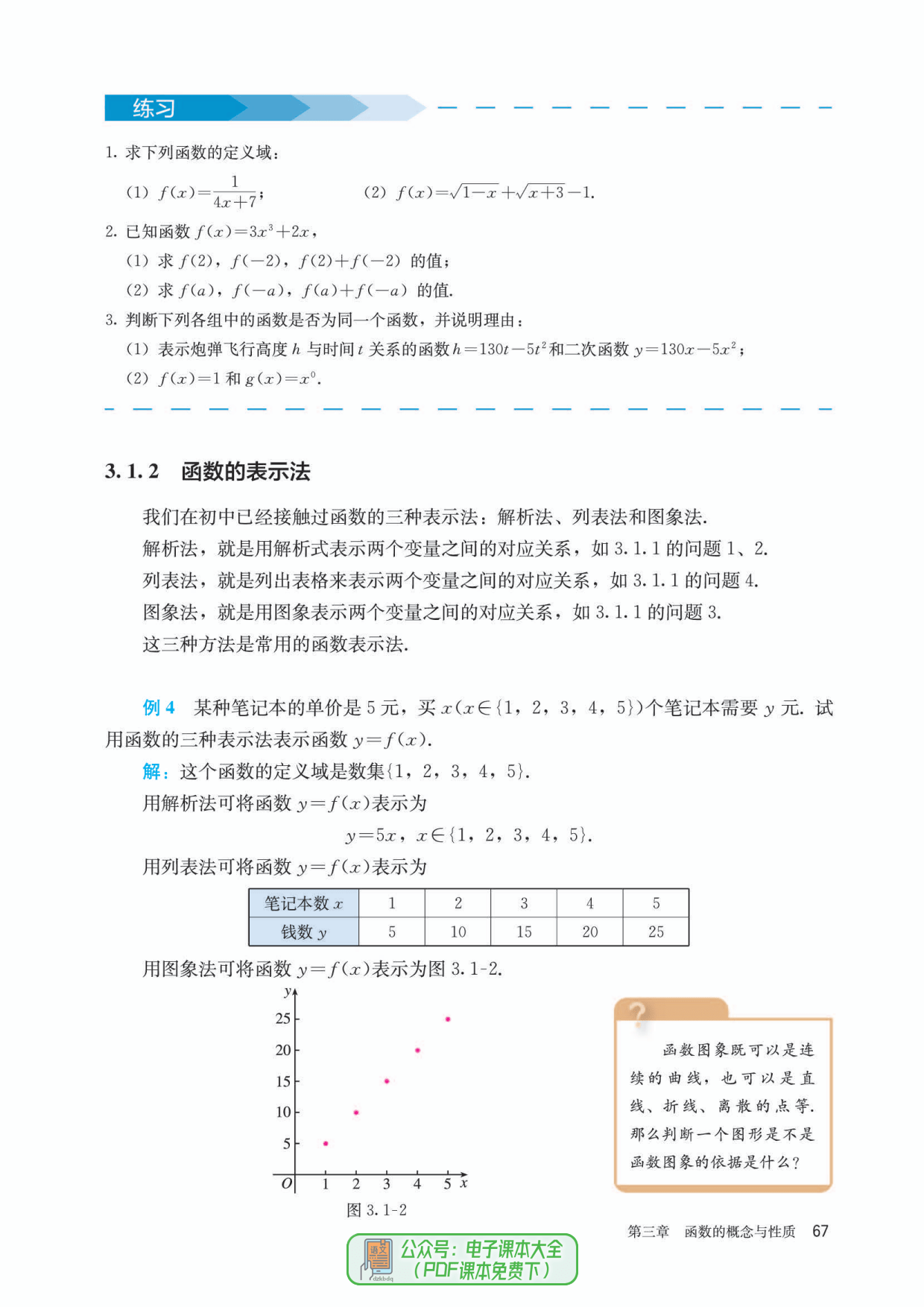 高一数学必修第一册电子课本高中数学电子教材PDF高清版2023最新版暑假预习用_发展_道理_问题