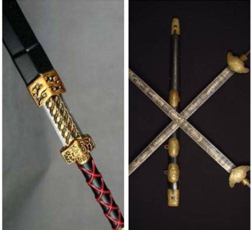 刘备使用双股剑,又叫鸳鸯剑,一把长三尺七寸,一把长三尺四寸,锋利无比