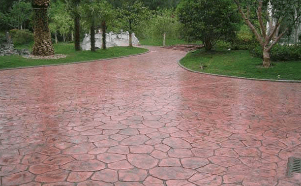 混凝土压花地坪_价格_施工_图案