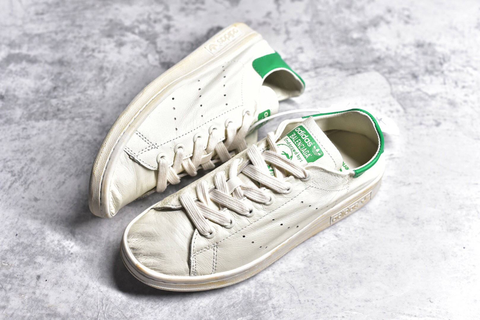 史密斯联名巴黎世家 adidas stan smith x balenciaga track 做旧风