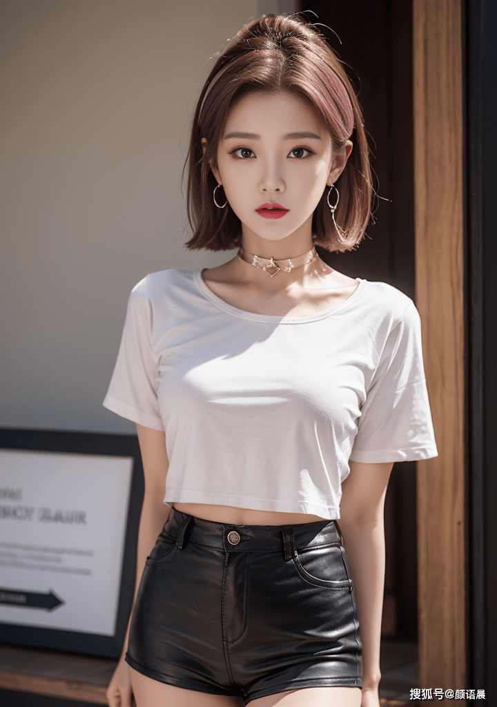 高清美女壁纸,极品颜值粉,色短发的皮革短裤绝美女神_魅力_粉色_世界