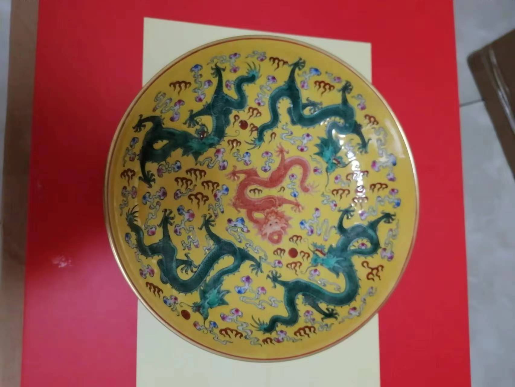 雍正年制五彩龙纹盘_搜狐网