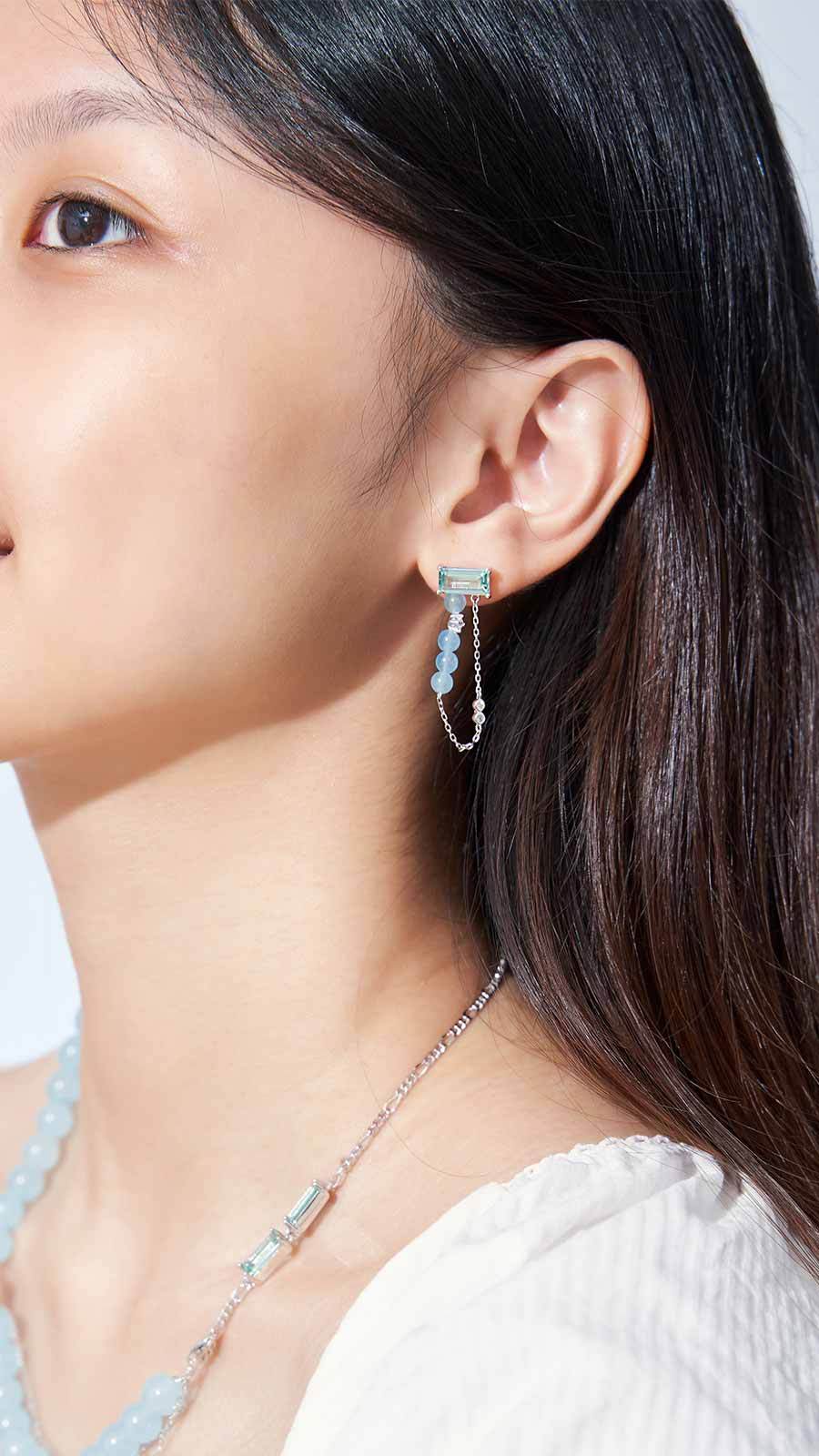 orange cube薄荷糖耳饰,清凉高级又显白_蓝冰_切换_魅力