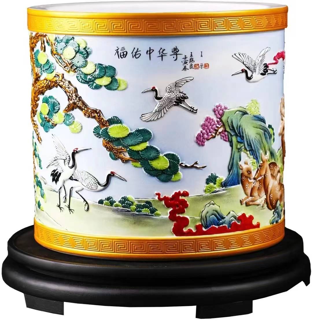 中国工艺美术大师 王锡良《福佑中华尊》五大工艺技法手工打造_陶瓷