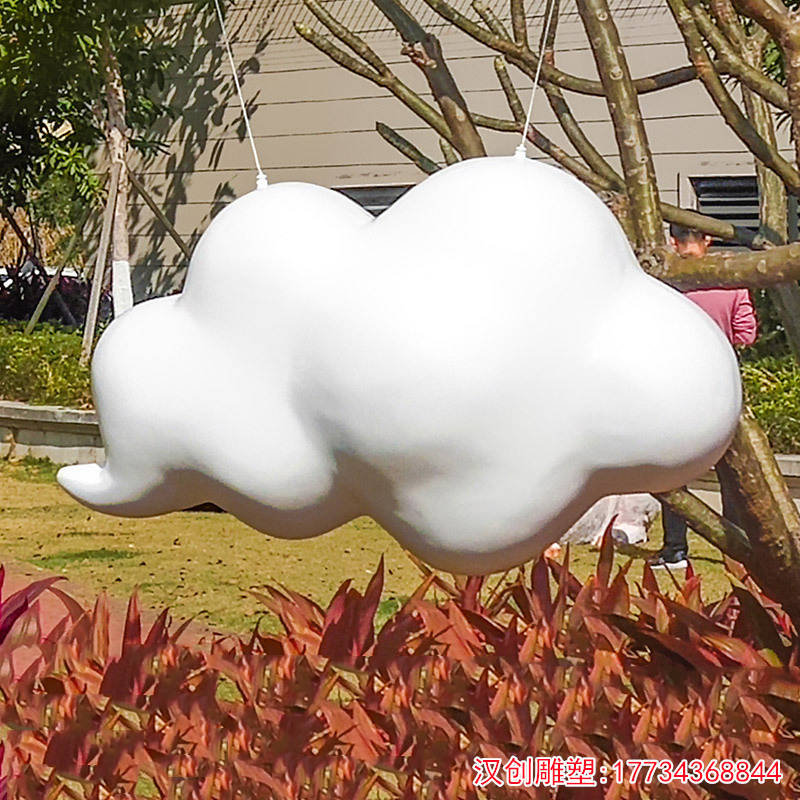 玻璃钢仿真云朵雕塑_艺术_材料_效果