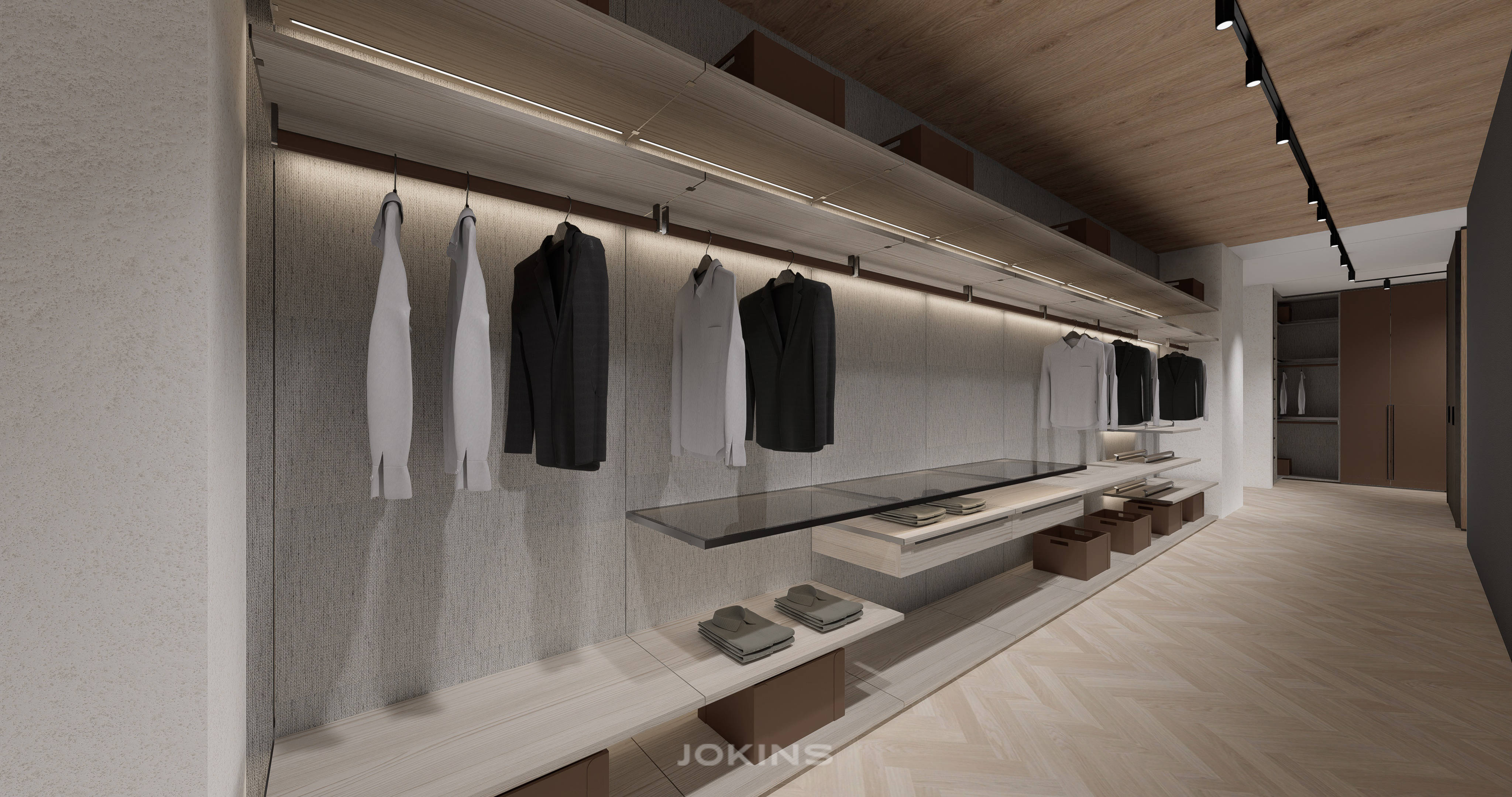 衣帽间这样装修,高级感满满,年轻人都喜欢!_金斯_空间_定制