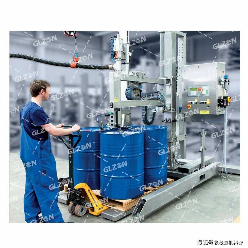 1200kg吨桶甲醛压盖机-自动夹盖压盖机_设备_操作_方式