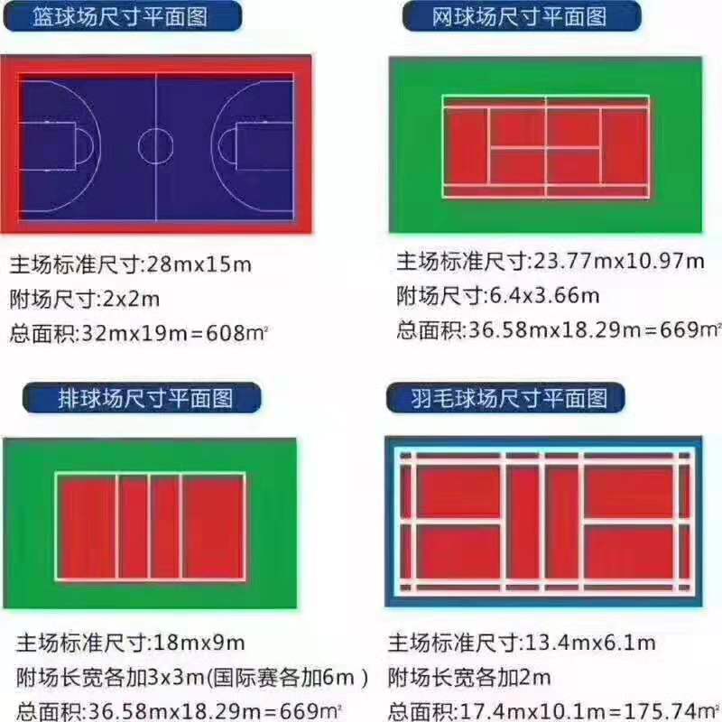 排球标准场地规格图图片