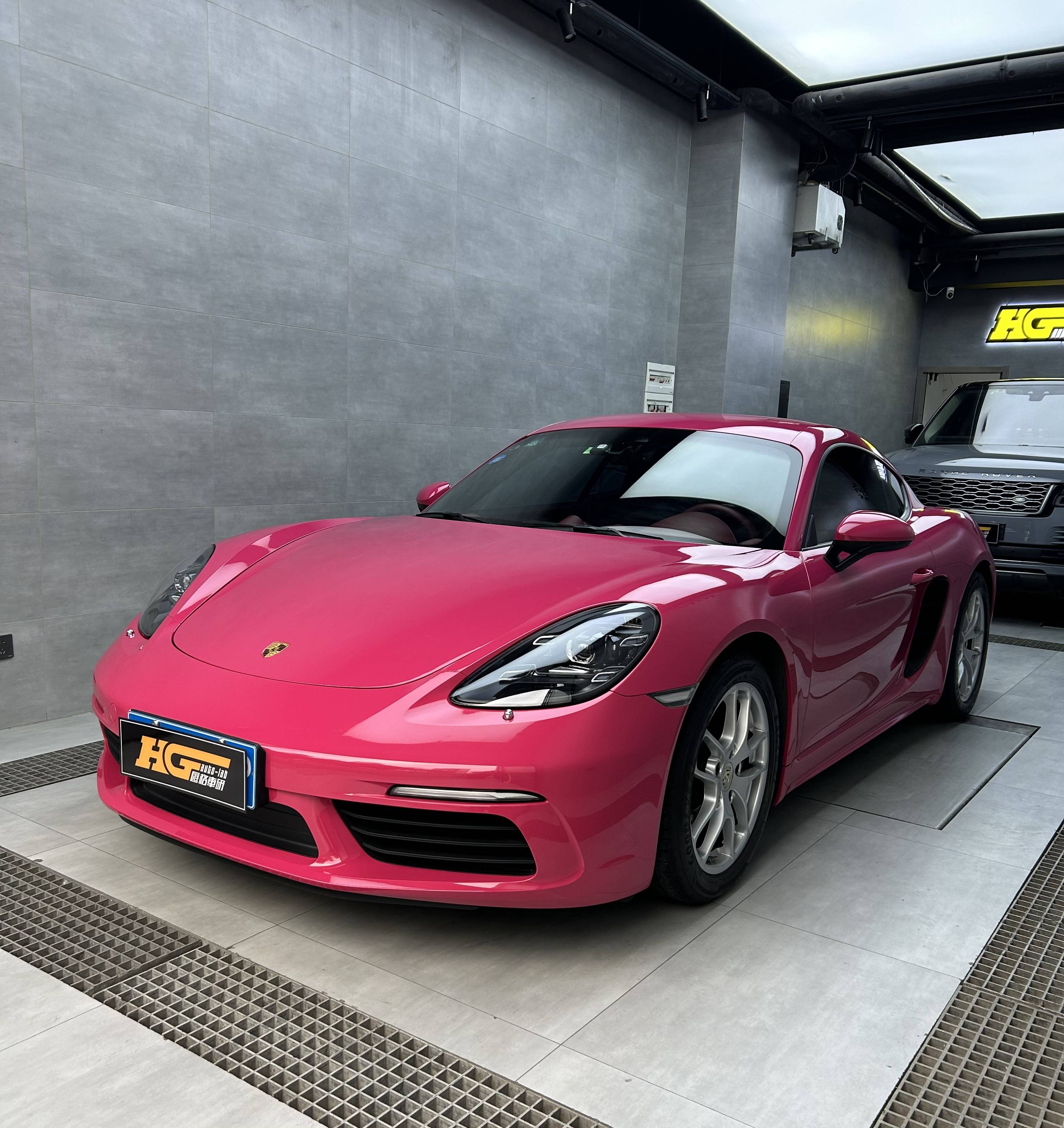 长沙汽车贴膜汇格车研,保时捷718全车贴星光宝石红_搜狐汽车_搜狐网