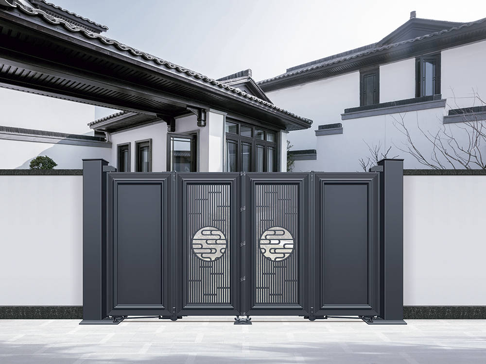 别墅铝艺大门,围栏,景墙,凉亭的安装搭配