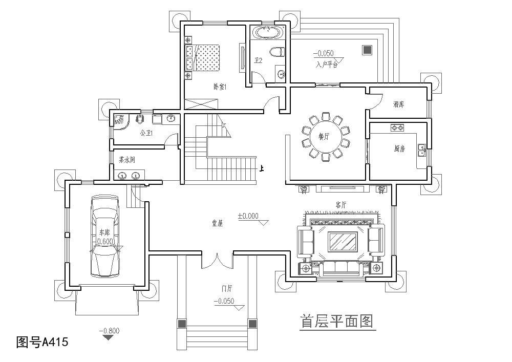 現代農村自建房別墅,歐式風格設計的自建房住宅效果圖.