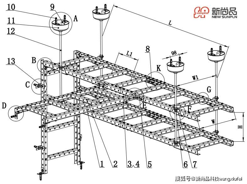 电信机房走线架安装图图片