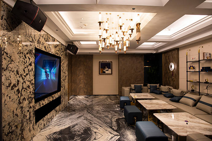 jbl南苑环球ktv装修实样拍摄_进行_包间_房间