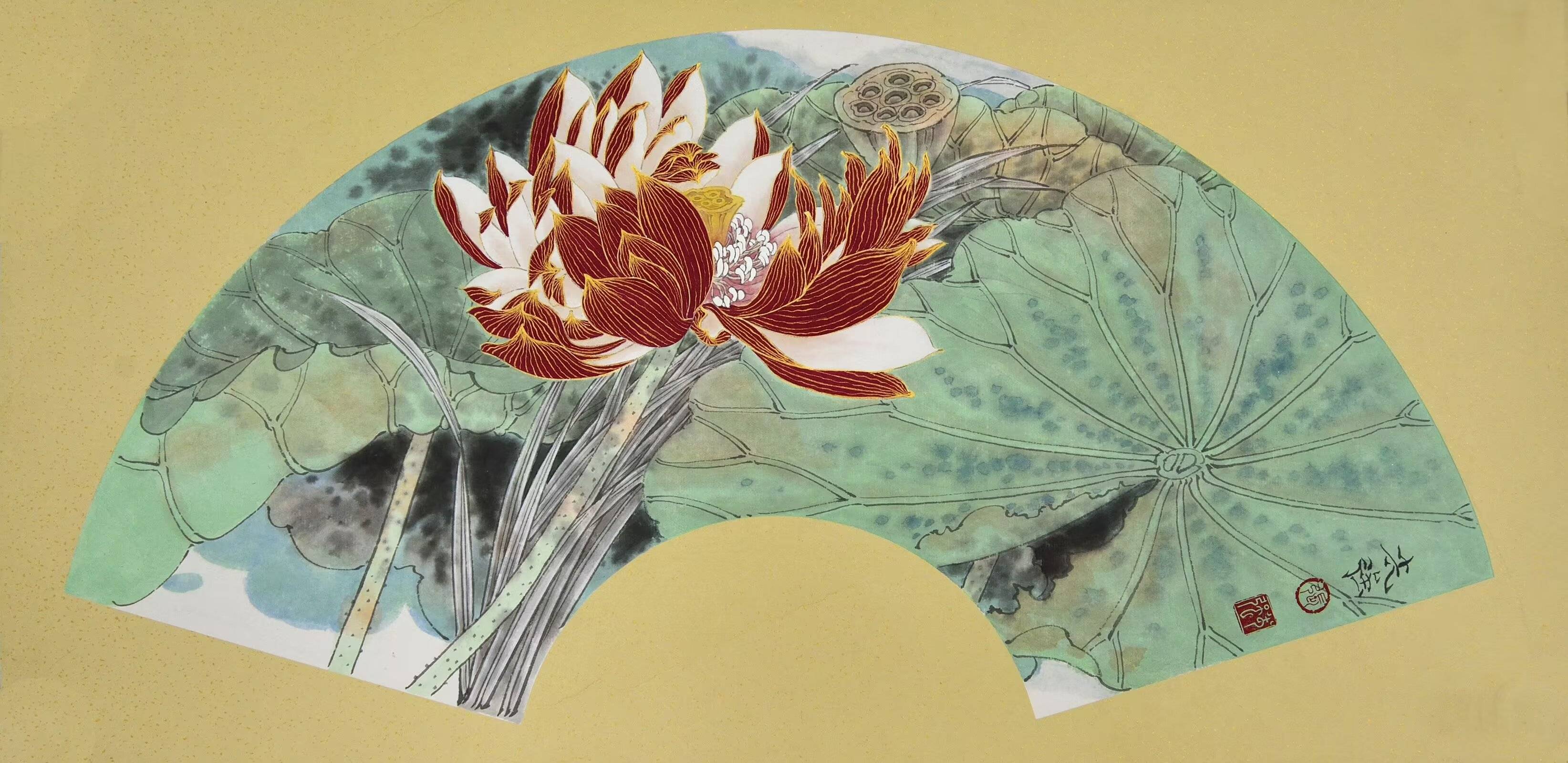 画家张光强荷花作品选