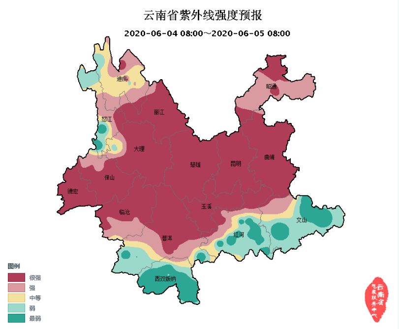 中国紫外线分布图图片