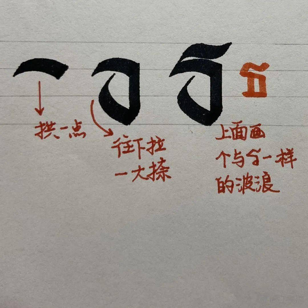 你想拥有这样的泰语艺术体吗?小编亲手教你泰语书法_字母