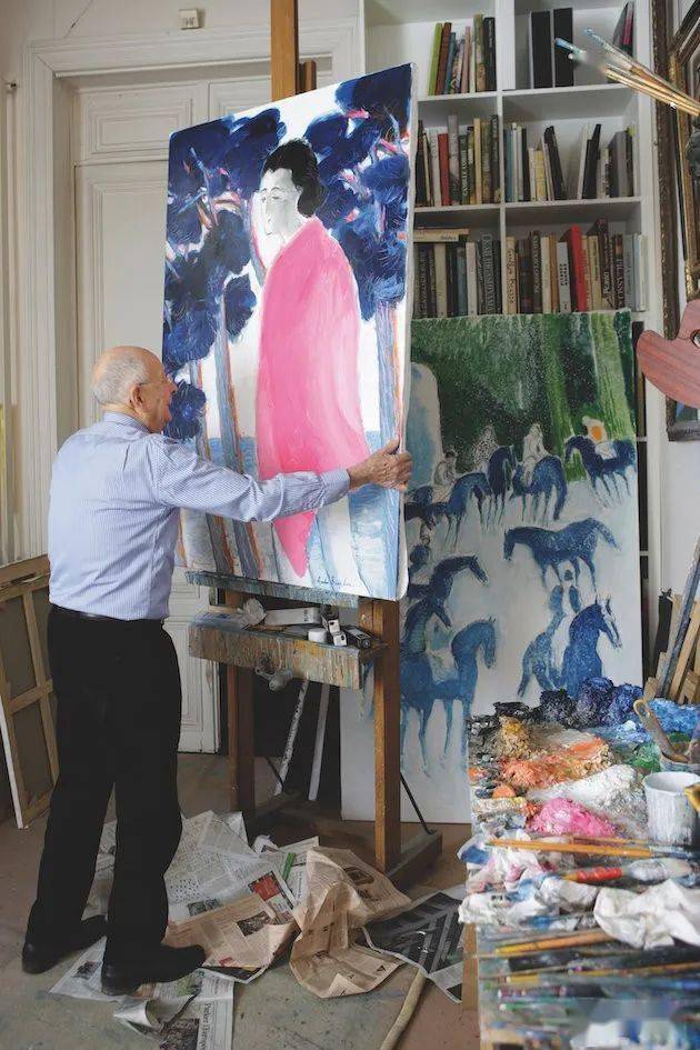 法国当代最受瞩目的艺术家andrébrasilier梦幻轻盈的女子犹如抒情的