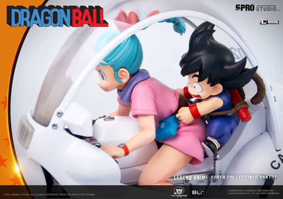 《七龙珠》女主角布尔玛驾驶着"9号万能胶囊车(hoi poi capsule no