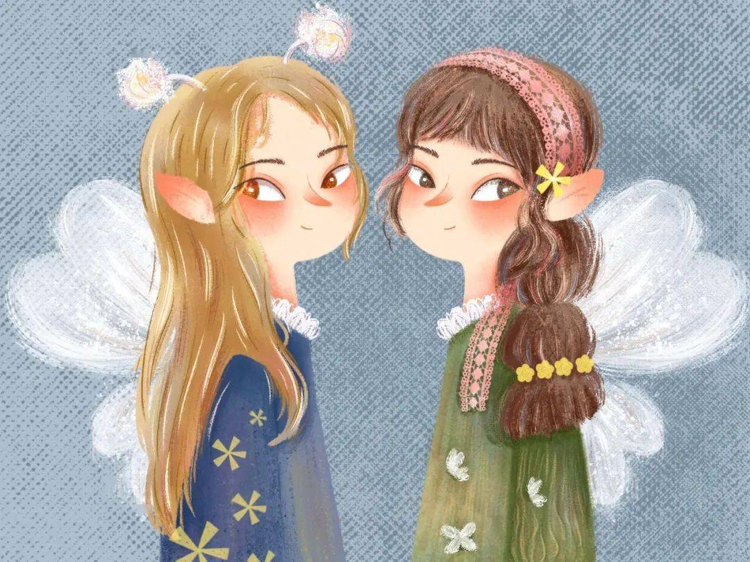 美萌插画闺蜜头像之精灵少女