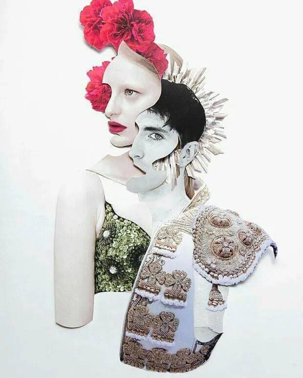 拼贴艺术丨西班牙艺术家ernesto artillo的时尚拼贴!_作品