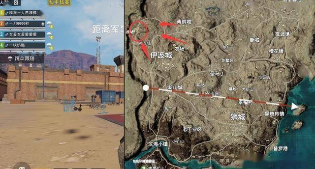 【地理位置和基本介绍】废墟资源点位于沙漠地图的西北角,地理位置也