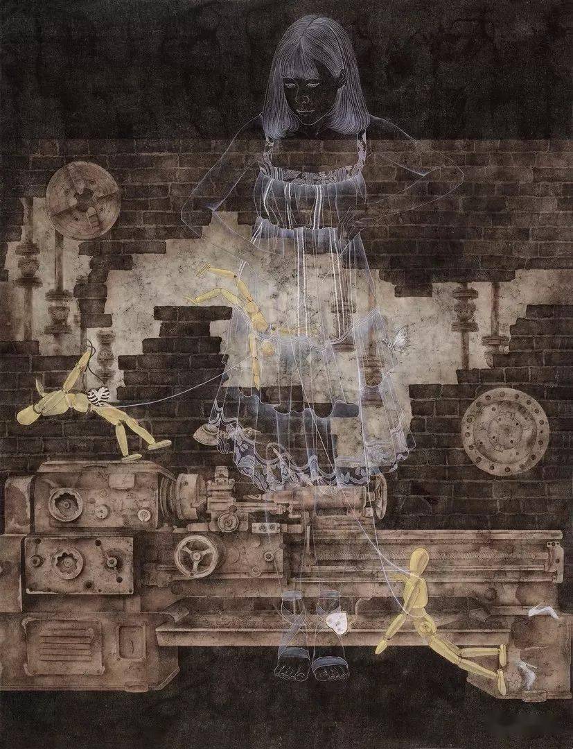 190cm×178cm 中国画地下空间 赵轩 180cm×126cm 中国画岁月 赵雪伟