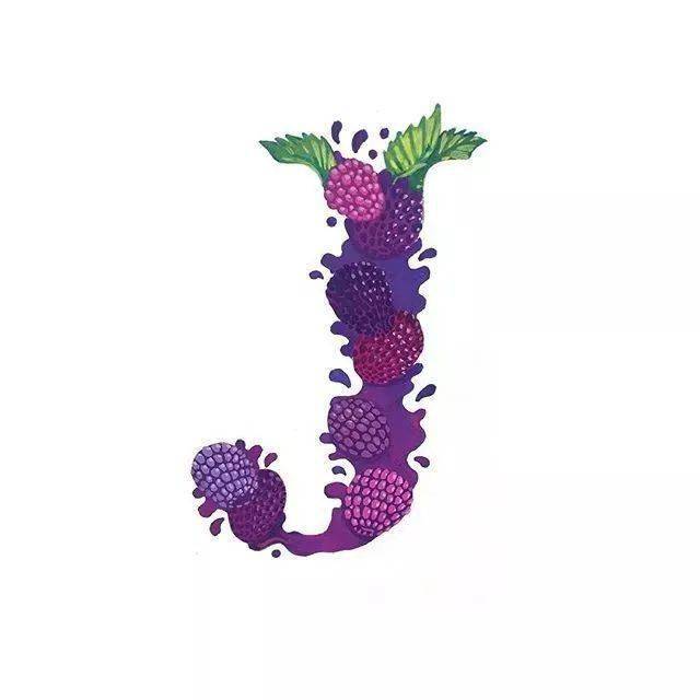 手绘英文字母插画