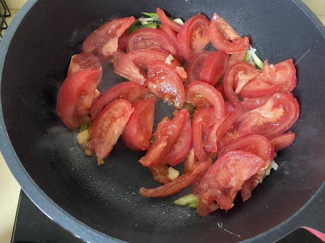 番茄炒面筋图片