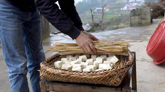 农村的霉豆腐用老方法制作发酵20天就可以吃了