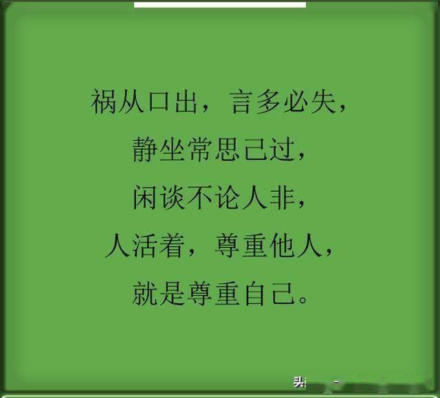 祸从口出言多必失