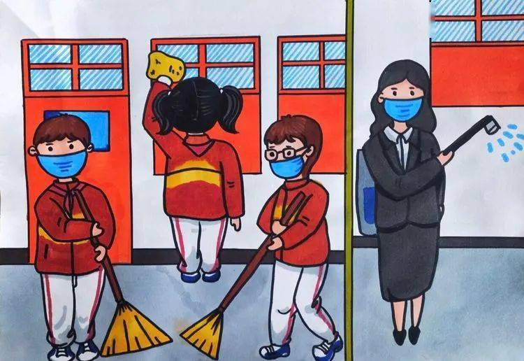 防疫防控怎么做?学生手绘版疫情防控复学指南来啦