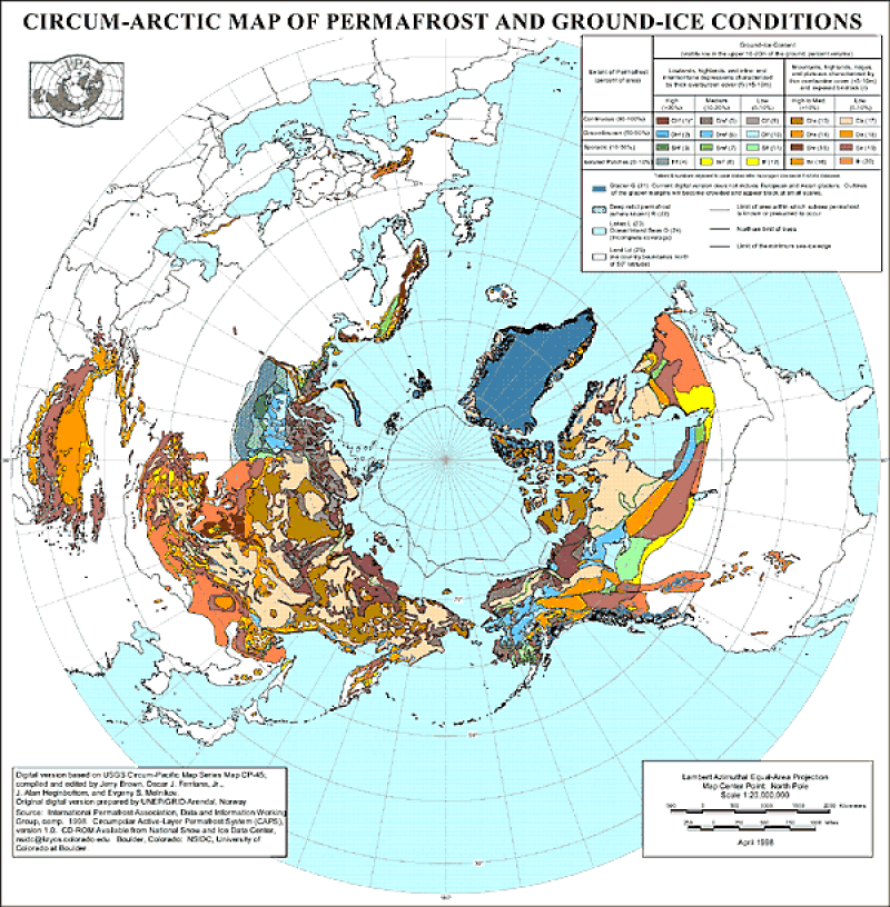 俄罗斯冻土分布图图片