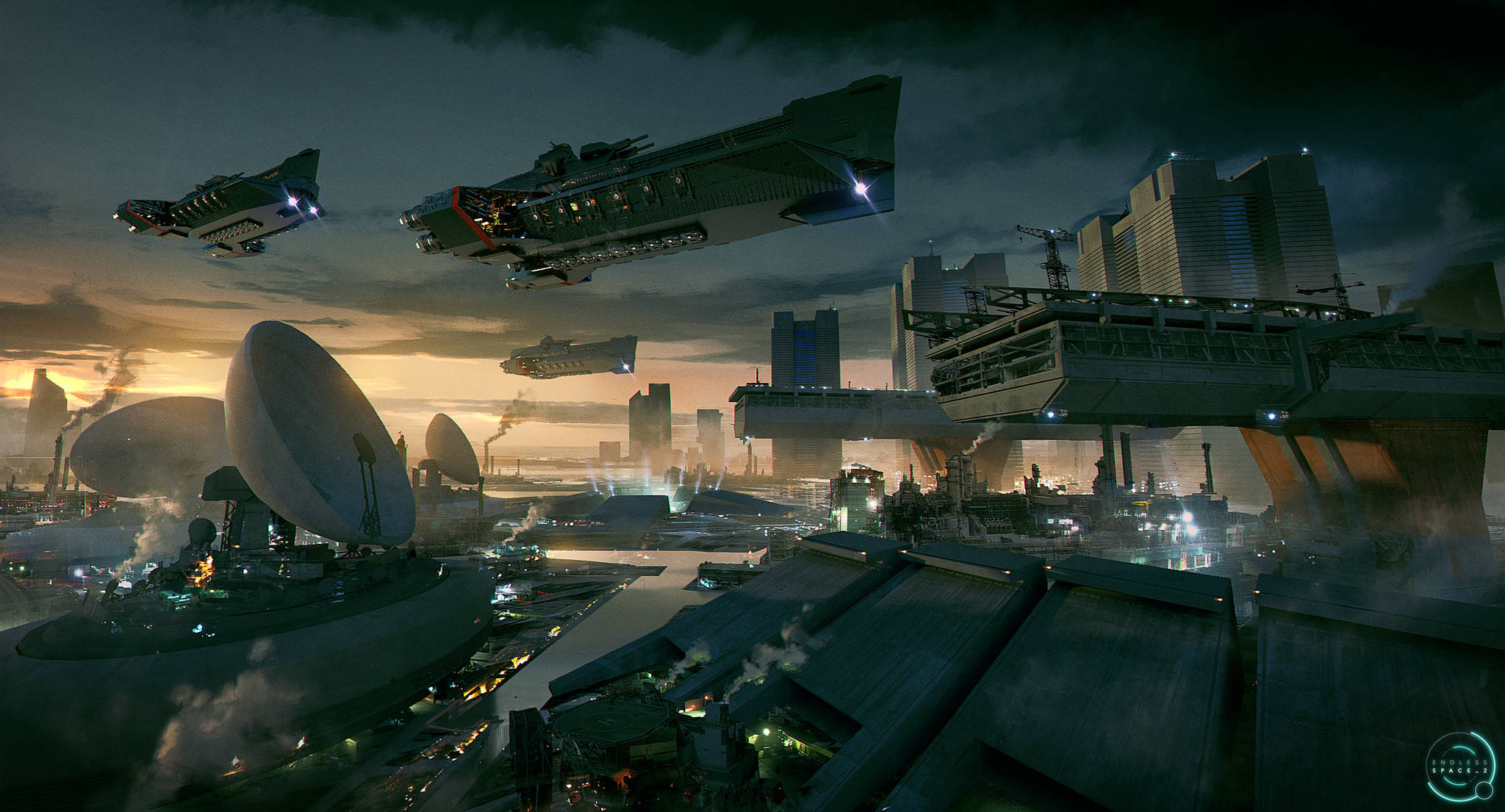 很棒的一组科幻题材场景插画欣赏!画面宏伟想象力丰富的大作