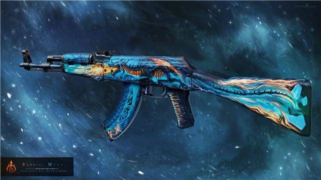 csgo创意工坊皮肤赏析——冰龙之焰ak_巨龙