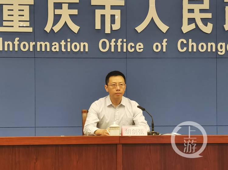 市委副秘书长,庆祝活动筹备领导小组成员胡剑弦在回答上游新闻·重庆