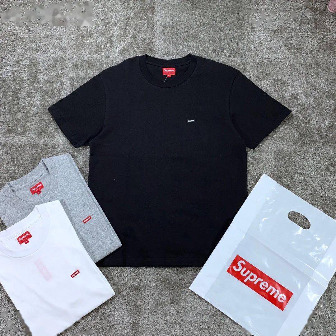 box tee 刺绣小标bogo短袖t恤 黑色 白色 灰色 s m l xl 短袖:supreme