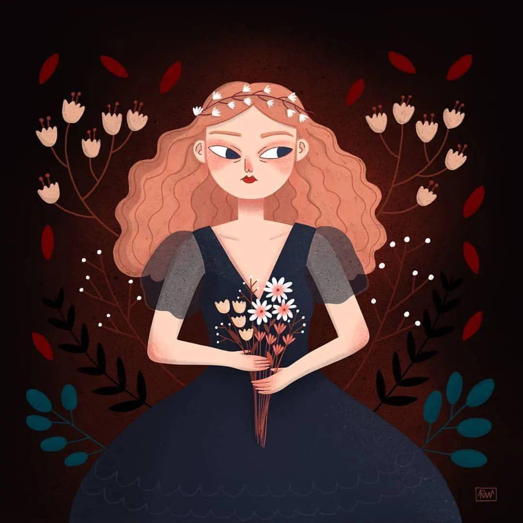 荞头插画分享第189期西班牙巴塞罗那插画师rachelwinkle