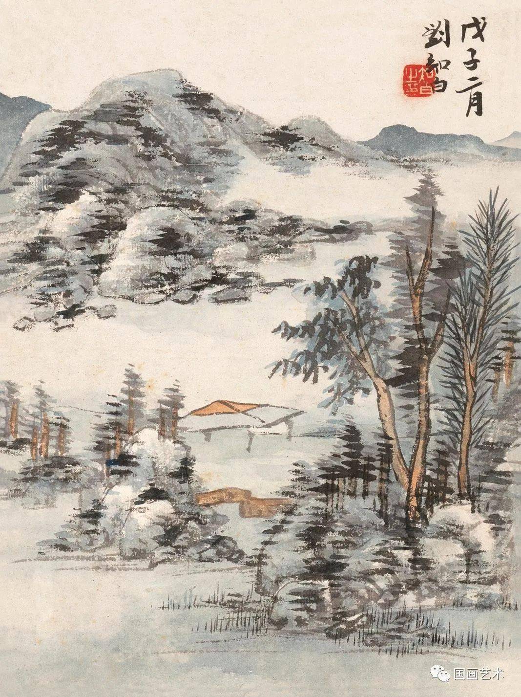 在无我中寻觅有我刘知白的泼墨写意山水画