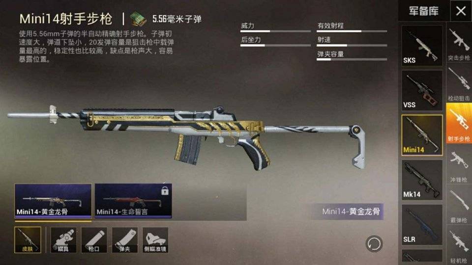 和平精英mini14经典皮肤大盘点最后两款是光子的神作