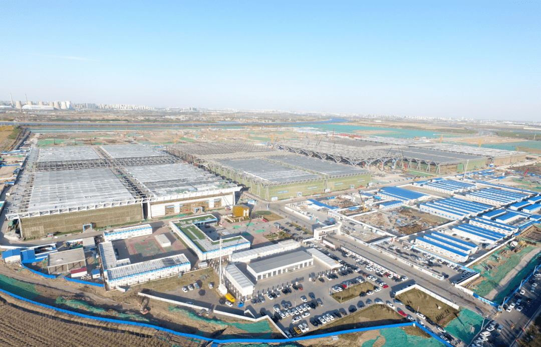 津南的国家会展中心展馆主体完工锋芒初露