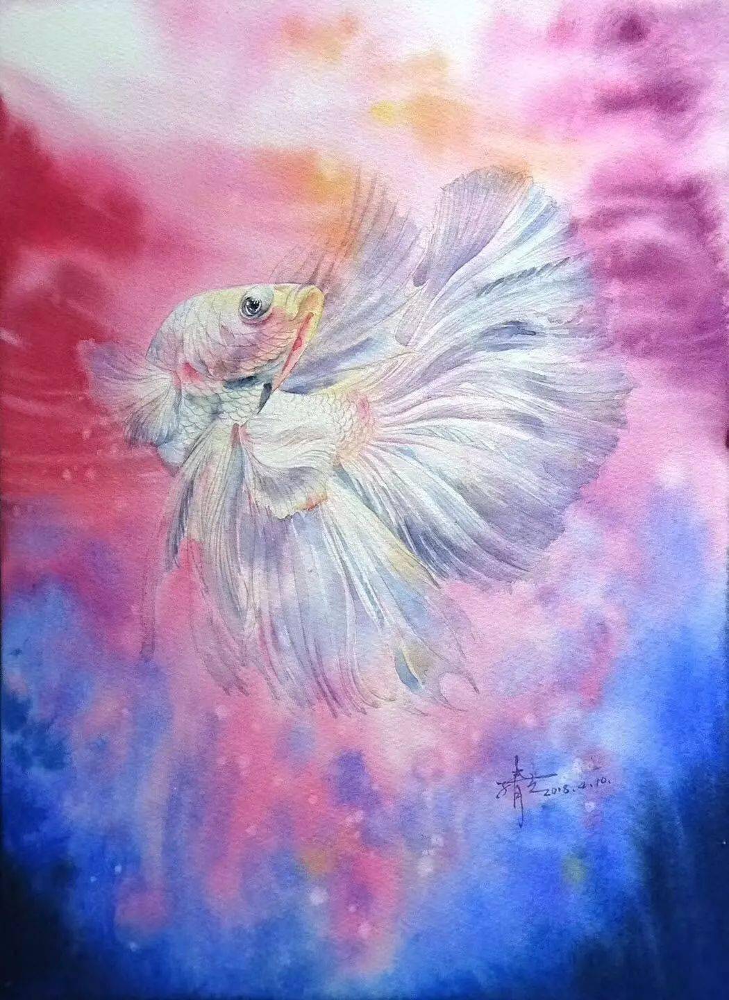 超梦幻的水彩画每一个都是灵动美丽